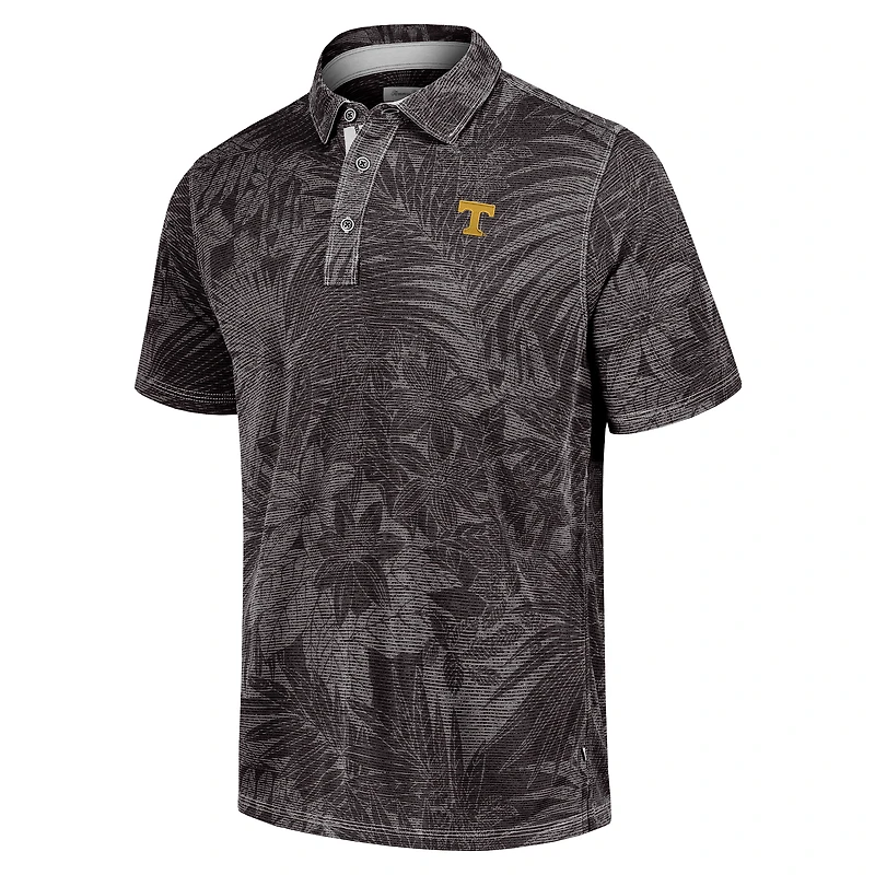 Polo Tommy Bahama noir pour homme des Tennessee Volunteers Sport Santiago Paradise