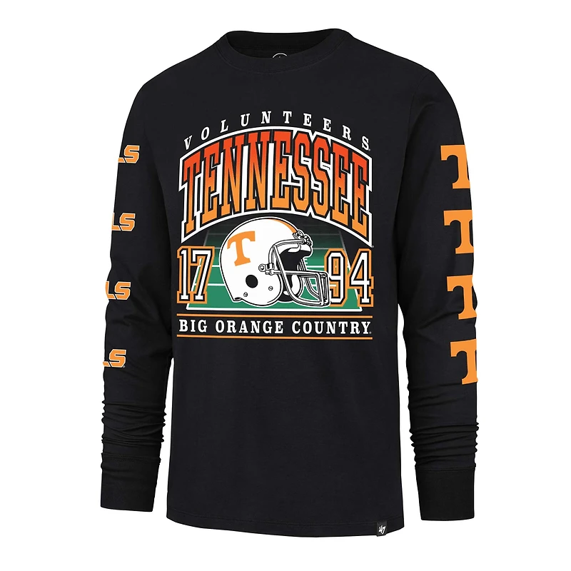 Men's '47  Black Tennessee Volunteers Go Big Long Sleeve T-Shirt