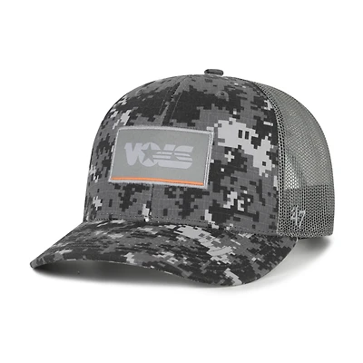 Men's '47 Camo Tennessee Volunteers Smokey Grey Square Script Trucker Adjustable Hat