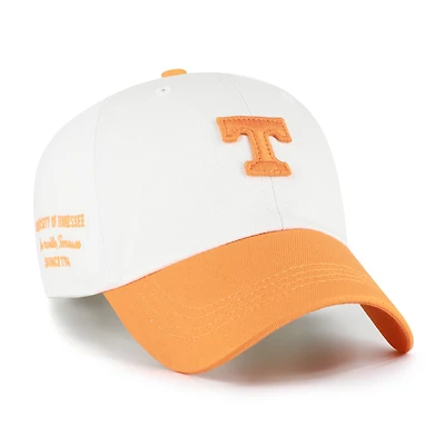 Casquette ajustable Tennessee Volunteers Contemporary Basics bicolore blanche et orange Tennessee « 47 » pour homme