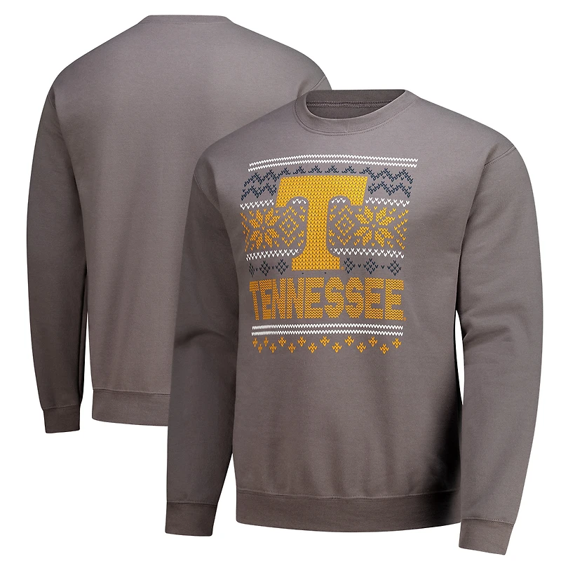 Men's  Anthracite Tennessee Volunteers Holiday Fleece Sweatshirt
