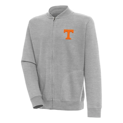 Men's Antigua  Heather Gray Tennessee Volunteers Victory Full-Zip Jacket