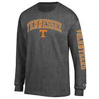 Men's Champion  Charcoal Tennessee Volunteers Arch Over Logo 2-Hit Long Sleeve T-Shirt