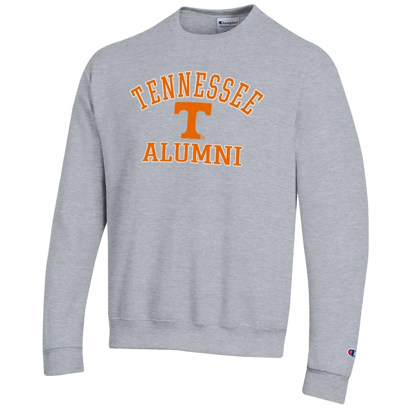 Men's Champion  Gray Tennessee Volunteers Alumni Logo Arch Pullover Sweatshirt