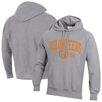 Sweat à capuche Champion gris Tennessee Volunteers Established Reverse Weave pour homme