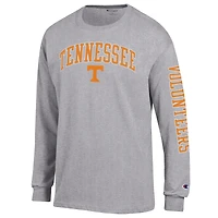 T-shirt à manches longues 2-Hit avec logo Arch Over des Tennessee Volunteers, champion masculin, Heather Gray