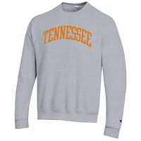 Sweat-shirt en polaire Basic Arch Champion Heather Gray pour homme, Tennessee Volunteers