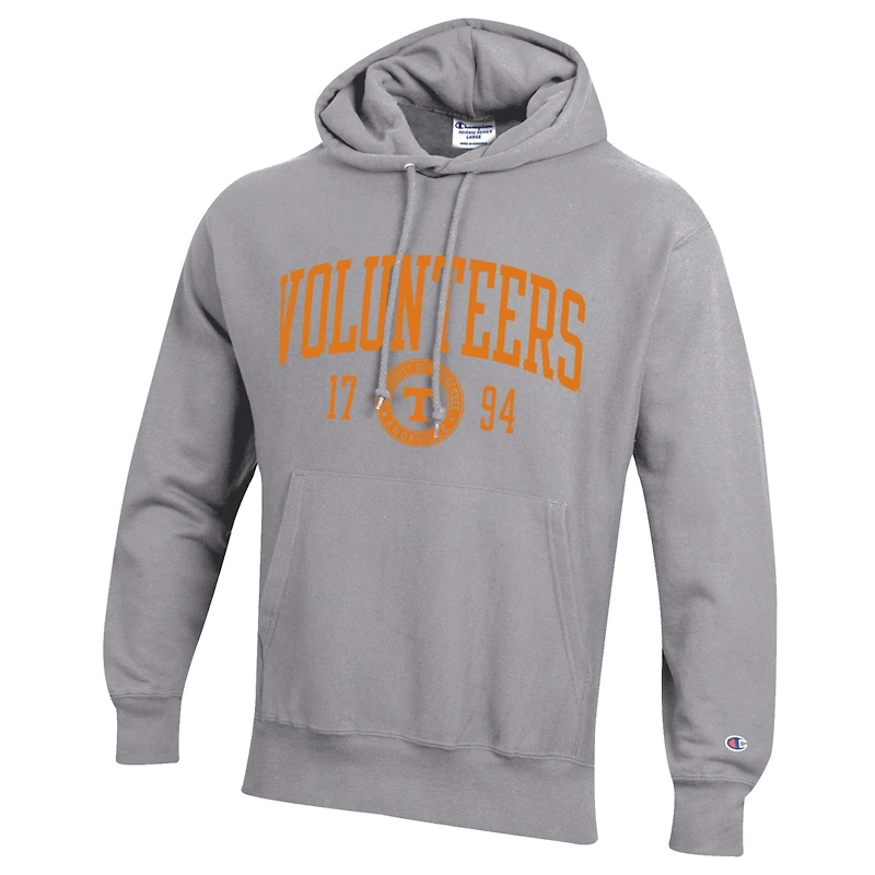 Men's Champion Heather Gray Tennessee Volunteers Established Reverse Weave Hoodie