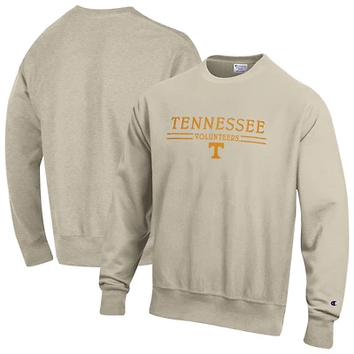 Sweat-shirt à col rond Champion Oatmeal Tennessee Volunteers pour homme