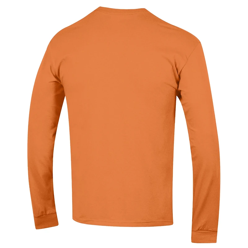 Men's Champion  Tennessee Orange Volunteers Arch Over Logo 2-Hit Long Sleeve T-Shirt