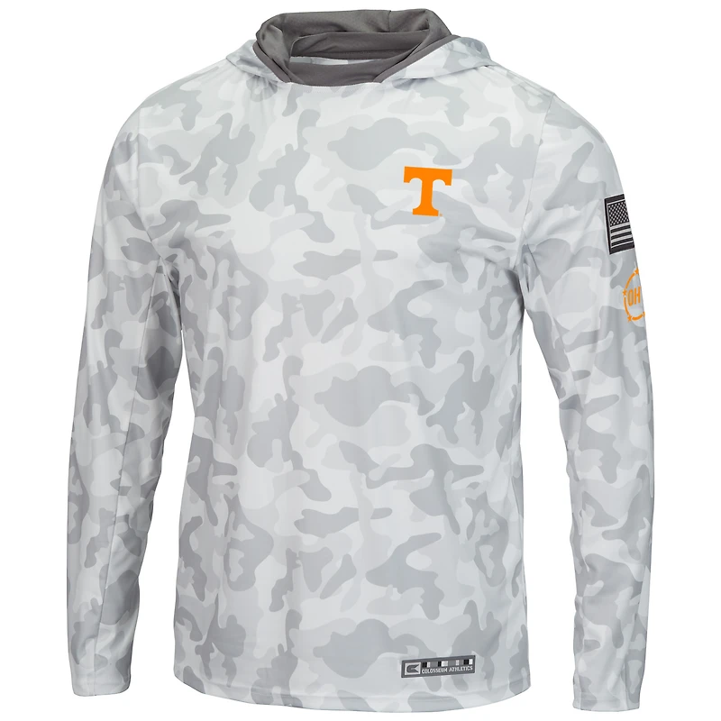 Colosseum Arctic Camo Tennessee Volunteers OHT Military Appreciation Sweat à capuche manches longues pour homme