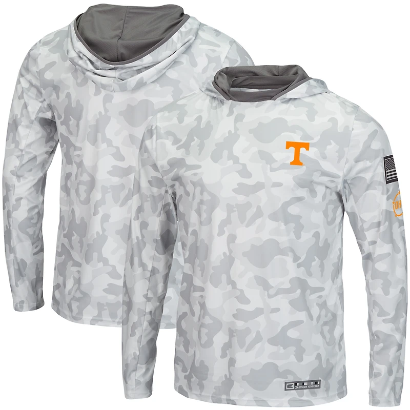 Colosseum Arctic Camo Tennessee Volunteers OHT Military Appreciation Sweat à capuche manches longues pour homme