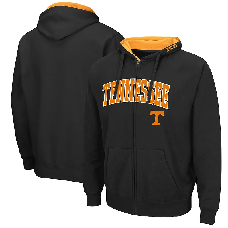 Men's Colosseum Tennessee Volunteers Arch & Logo 3.0 Full-Zip Hoodie