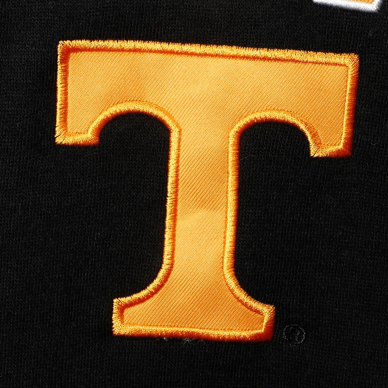 Men's Colosseum Black Tennessee Volunteers Arch & Logo Crew Neck Sweatshirt