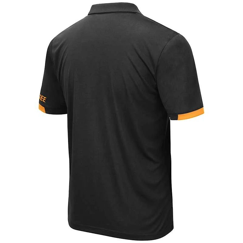 Men's Colosseum Black Tennessee Volunteers Big & Tall Santry Polo