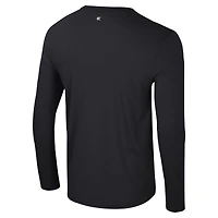 Men's Colosseum Black Tennessee Volunteers Color Pop Active Blend 2-Hit Long Sleeve T-Shirt