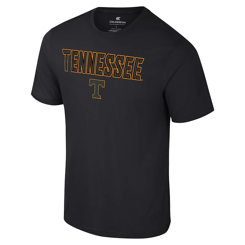 T-shirt Colosseum Black Tennessee Volunteers Color Pop Active Blend pour hommes