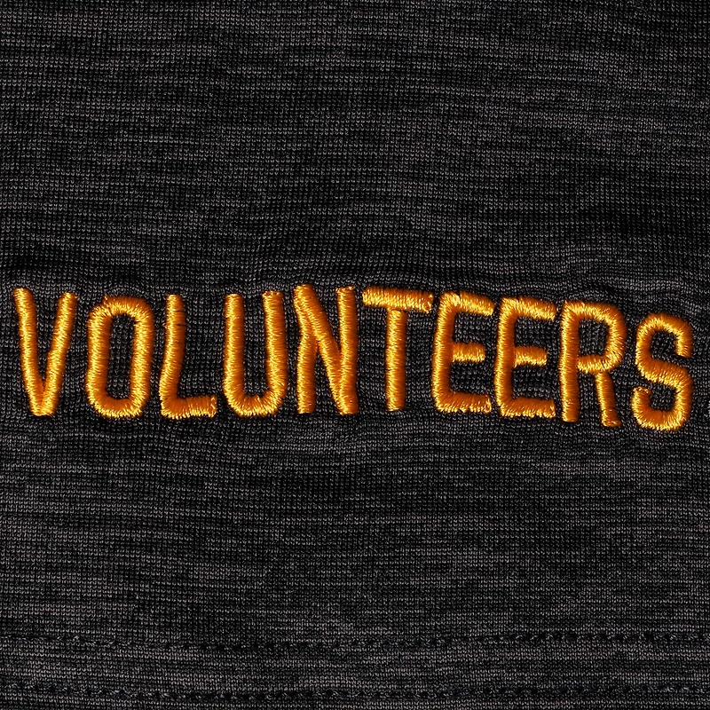 Men's Colosseum Black Tennessee Volunteers Down Swing Polo