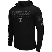 Colosseum Black Tennessee Volunteers OHT Military Appreciation Hoodie T-shirt à manches longues pour homme