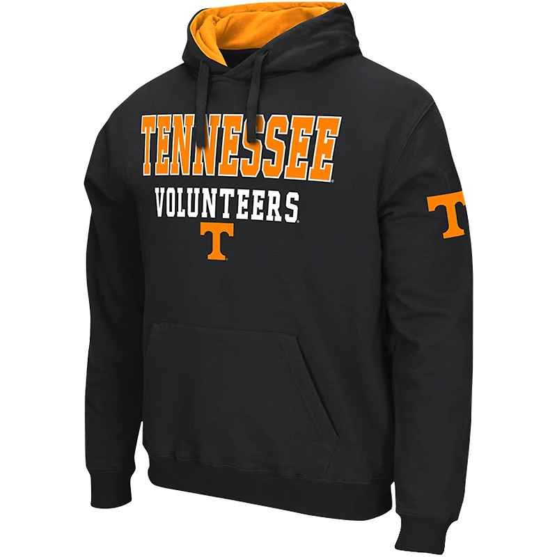 Men's Colosseum Black Tennessee Volunteers Sunrise Pullover Hoodie