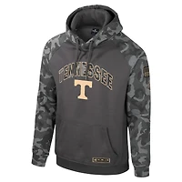 Colosseum Charcoal Tennessee Volunteers OHT Military Appréciation Camo Raglan Pull à capuche pour hommes