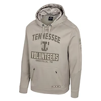 Men's Colosseum Oatmeal Tennessee Volunteers Big & Tall Operation Hat Trick Battalion Hoodie Sweatshirt