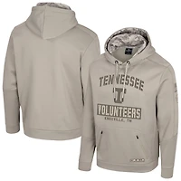 Men's Colosseum Oatmeal Tennessee Volunteers Big & Tall Operation Hat Trick Battalion Hoodie Sweatshirt