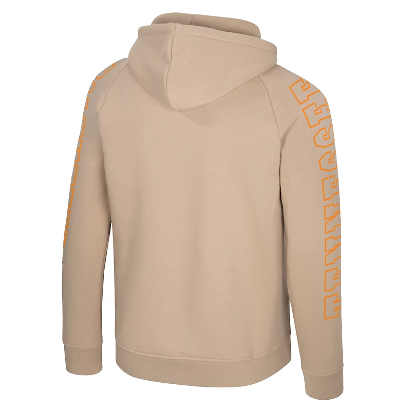 Men's Colosseum Tan Tennessee Volunteers Big Break Raglan Hoodie
