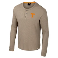 Men's Colosseum  Tan Tennessee Volunteers Great Outdoors Henley Long Sleeve Shirt