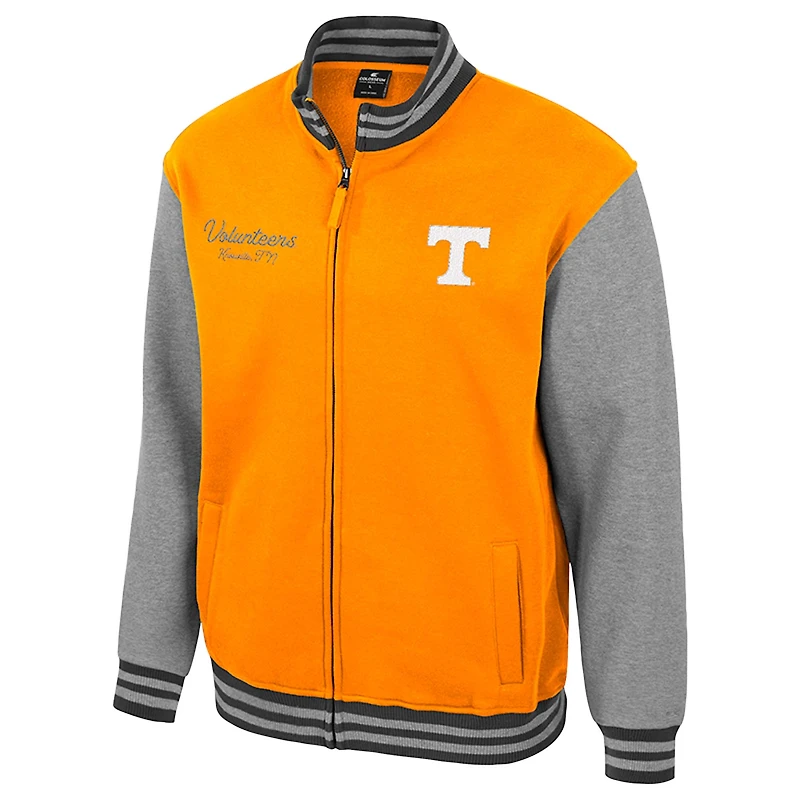 Men's Colosseum Tennessee Orange Volunteers Ambi-Turner Full-Zip Varsity Jacket