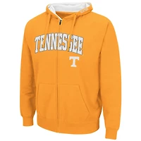 Men's Colosseum Tennessee Orange Volunteers Arch & Logo 3.0 Full-Zip Hoodie