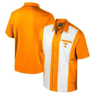 Men's Colosseum Tennessee Orange Volunteers Strike Bowling Button-Up Shirt
