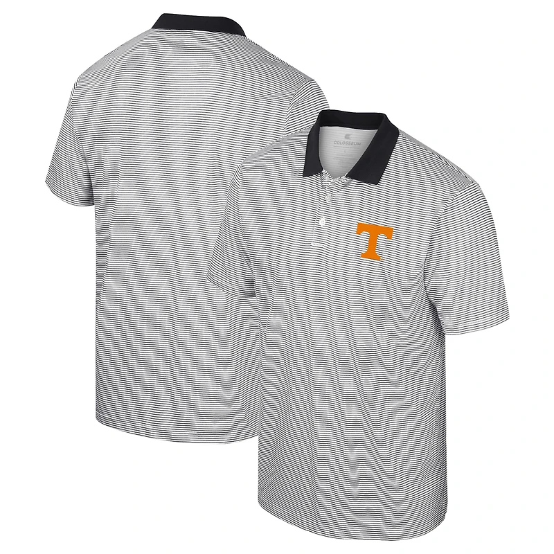 Polo à rayures blanches/noires Colosseum Tennessee Volunteers pour homme