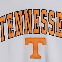Men's Colosseum White Tennessee Volunteers Arch & Logo Crew Neck Sweatshirt