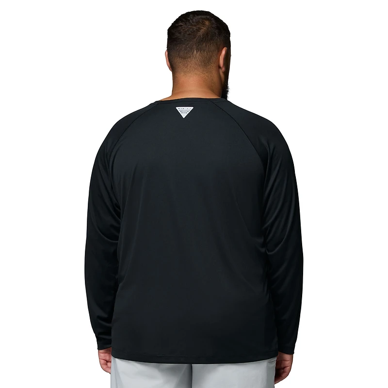 Men's Columbia  Black Tennessee Volunteers Big & Tall Terminal Tackle Long Sleeve Omni-Shade T-Shirt