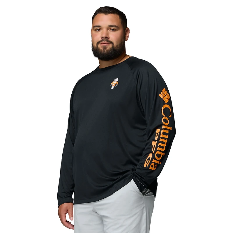Men's Columbia  Black Tennessee Volunteers Big & Tall Terminal Tackle Long Sleeve Omni-Shade T-Shirt
