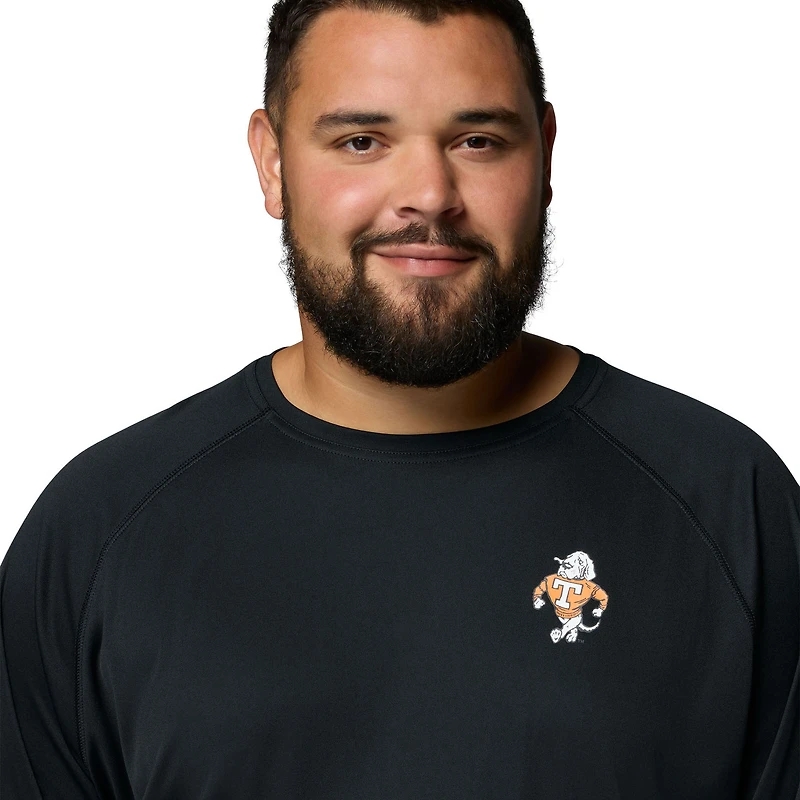 Men's Columbia  Black Tennessee Volunteers Big & Tall Terminal Tackle Long Sleeve Omni-Shade T-Shirt