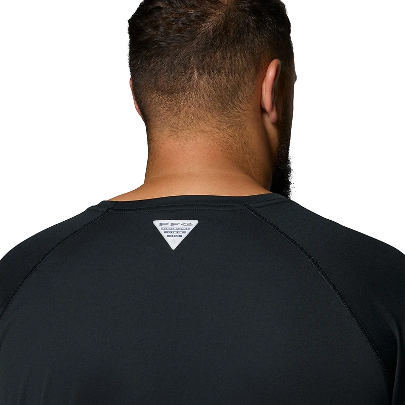 Men's Columbia  Black Tennessee Volunteers Big & Tall Terminal Tackle Long Sleeve Omni-Shade T-Shirt