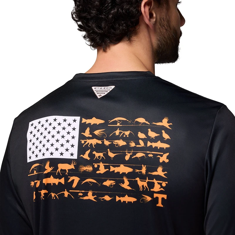 T-shirt à manches longues Columbia Tennessee Volunteers PHG Terminal Shot 3-Hit pour homme, noir
