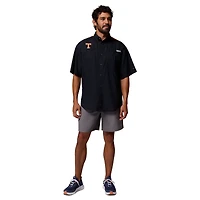 Chemise boutonnée Columbia noire Tennessee Volunteers Tamiami Colorblock Omni-Shade pour homme