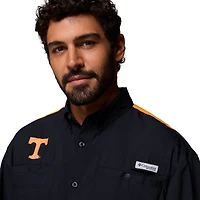 Chemise boutonnée Columbia noire Tennessee Volunteers Tamiami Colorblock Omni-Shade pour homme