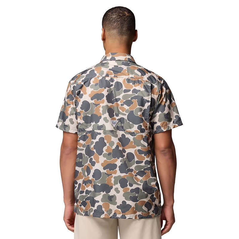 Chemise boutonnée Columbia Camo Tennessee Volunteers Super Slack Tide Omni-Wick pour homme