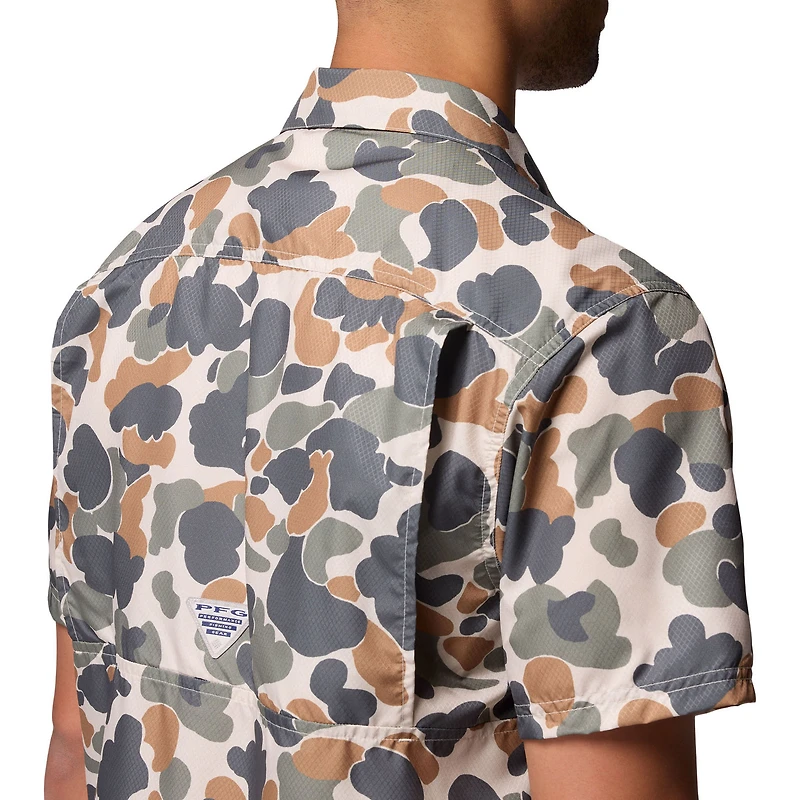 Men's Columbia Camo Tennessee Volunteers Super Slack Tide Omni-Wick Button-Up Shirt