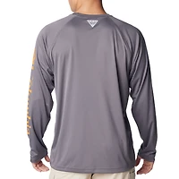T-shirt à manches longues Columbia Charcoal Tennessee Volunteers Terminal Tackle Omni-Shade Raglan pour homme