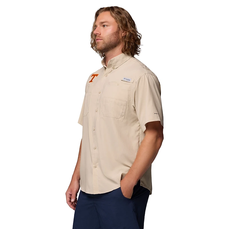 Chemise boutonnée Columbia Tan Tennessee Volunteers Tamiami Omni-Shade pour homme
