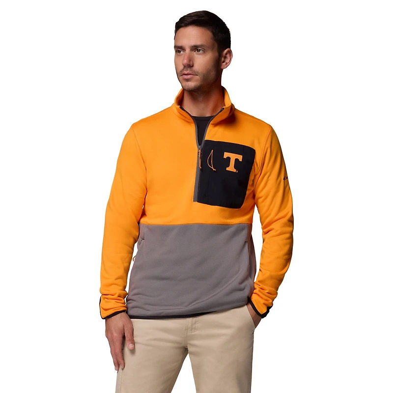 Pull Columbia Tennessee Orange/Gris Volunteers Hike Omni-Wick à demi-zip pour homme