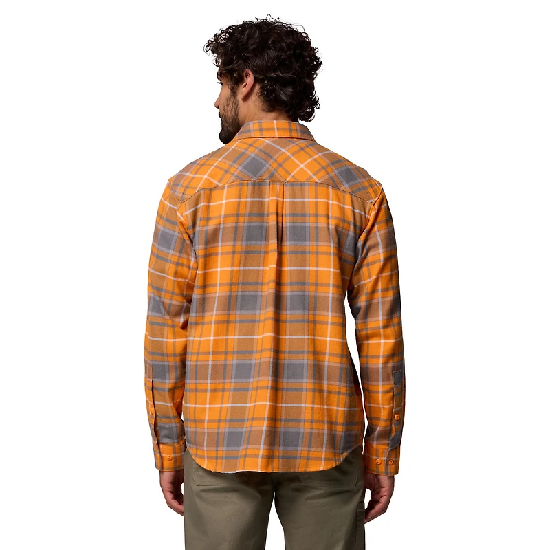 Chemise boutonnée à manches longues en flanelle Omni-Wick pour homme Columbia Tennessee Orange Volunteers
