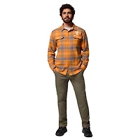 Chemise boutonnée à manches longues en flanelle Omni-Wick pour homme Columbia Tennessee Orange Volunteers