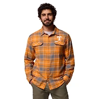 Chemise boutonnée à manches longues en flanelle Omni-Wick pour homme Columbia Tennessee Orange Volunteers