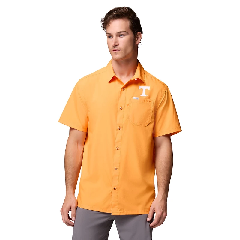 Chemise boutonnée Columbia Tennessee Orange Volunteers Slack Tide Camp pour homme
